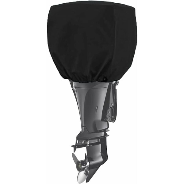 Utombordsmotorskydd 210d Oxfordtyg Skyddande överdrag Vattentätt Utombordsmotor Halvskydd för motorer upp till 62x36x49cm(30-60hk) Svart