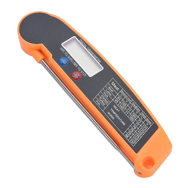 Kökstermometer Digital multifunktionell mattermometer hopfällbar (a-5-f6) Orange