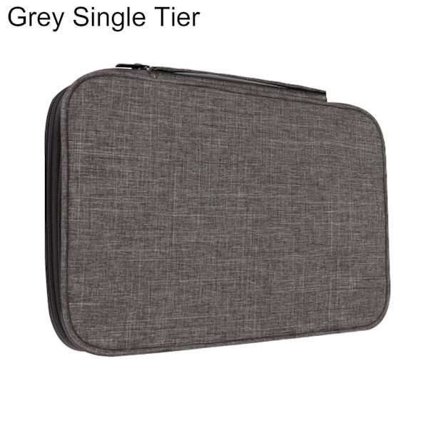 Hopeup förvaringsväska Multifunktionell Bärbar Organizer Watch case för resor Grå Single Tier