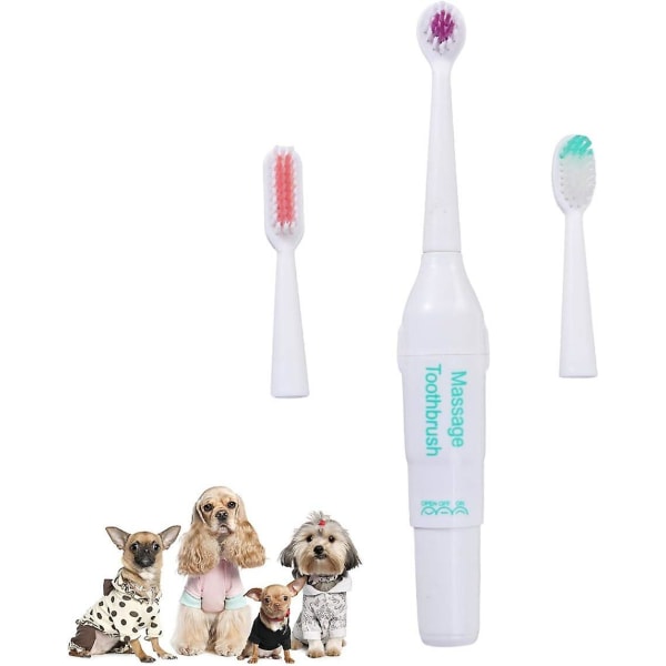 Ultraäänihammasharja koirille - ammattimainen sähköinen koirien hammasharja  pienille ja keskikokoisille koirille ja kissoille (1 kpl ilman paristoa)  28c5 | Fyndiq