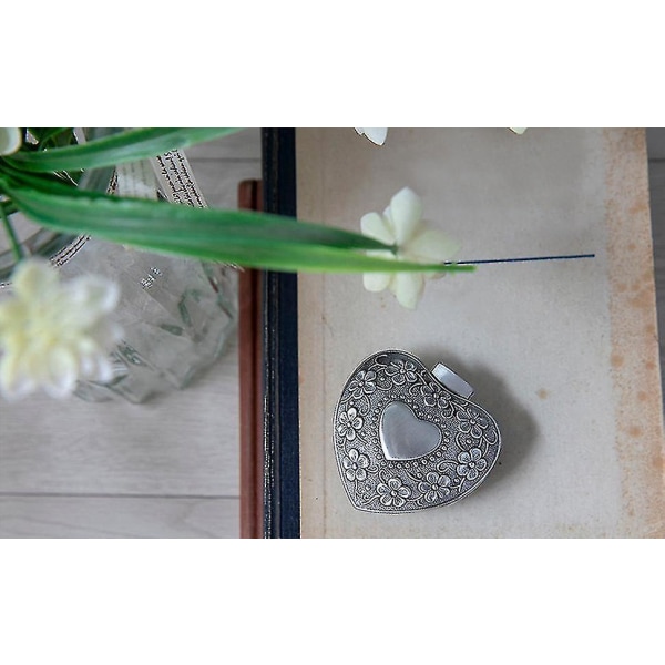 Klassinen vintage antiikki sydämen muotoinen korurasia sormus pieni korujen  säilytyslaatikko, hopea 1f24 | Fyndiq