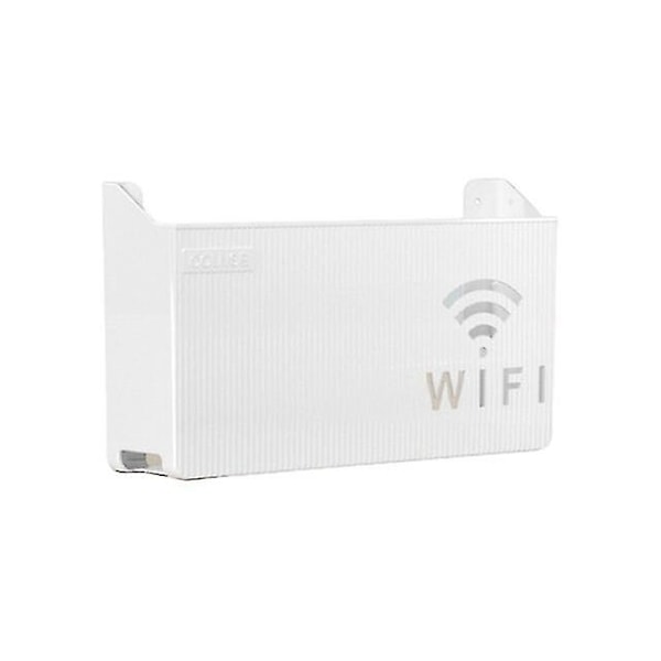 Langaton WiFi-reitittimen hylly Säilytyslaatikko Seinälle ripustettava ABS-muovinen järjestelylaatikko Kaapelin virtakiinnike Järjestelylaatikko Kodin säilytys White