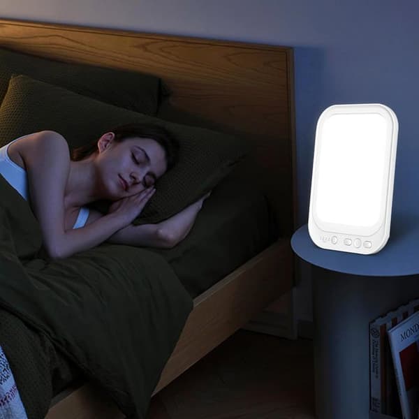 10 000 Lux lysterapi-lampe – 4 timerinnstillinger, 3 fargetemperaturer, dagslyssimulerende LED, sammenleggbart stativ
