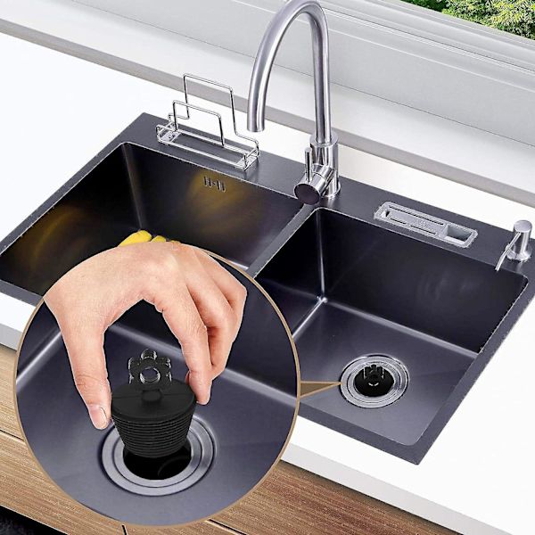 2-pakning Universal Badekarplugg, Silikon Badekarpropp, Badekaravløpspropp