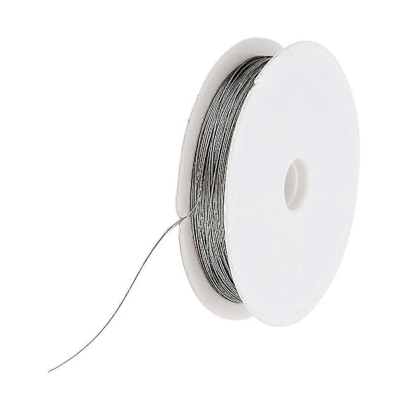 1 rulle rustfrit ståltråd, modelleringstråd til håndværk og modellering af smykkedele - 80 meter 0,35 mm Silver 45 Meters 0.35mm