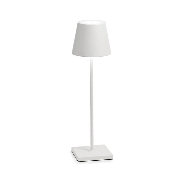 Dimbar sladdlös bordslampa 3-vägs sladdlös aluminiumlampa för att läsa Yaying White