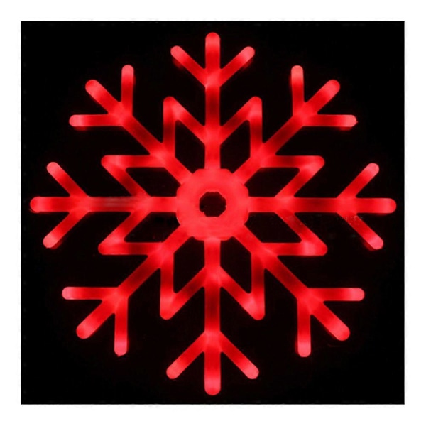 40cm LED Snöflinga Multicolor Ljushänge Snowflake Light White