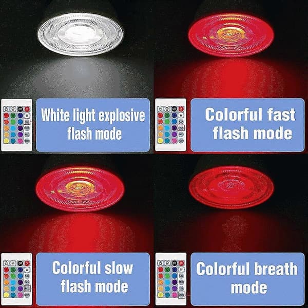 E14 LED Lampe Smart Pære Farve Spotlight Neonskilt RGB med Controller Lys Belysning Dæmpbar
