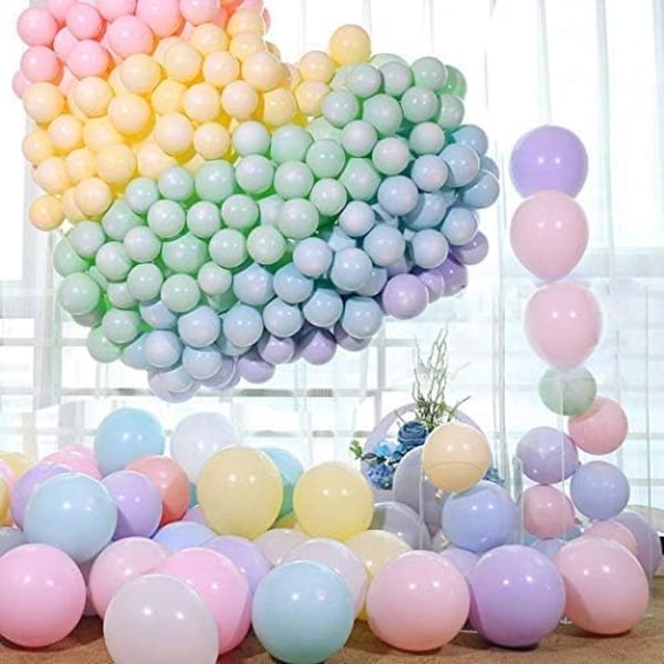 Pastelliilmapallot 100 kpl 10 tuuman Macaron pastellivärinen lateksiilmapallo syntymäpäiväjuhliin baby shower hääseremoniaan ilmapallokaari