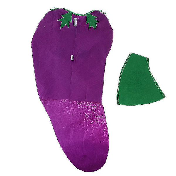 Hedelmäasu Lasten Juhliin - Värikäs ja Eloisa Pukeutumisasu eggplant