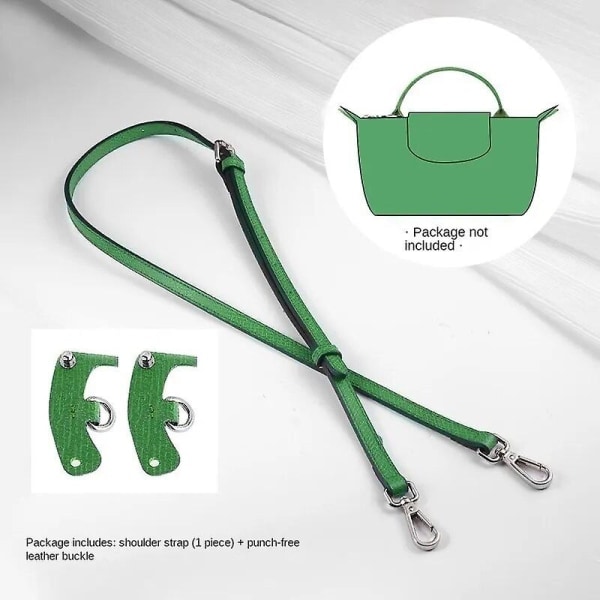 Rem til Longchamp taske - Tilbehør til taskeomdannelse Gratis formstanset til minitaske Skulderrem minitaske - Green