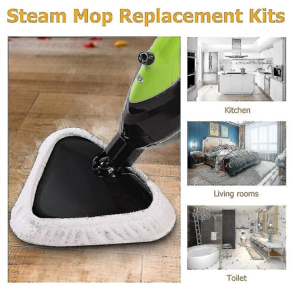 6 stk. Mikrofibermopper Rengøringspuder Udskiftning Mop Kompatibel Til H2o X5 H20 Vaskbar