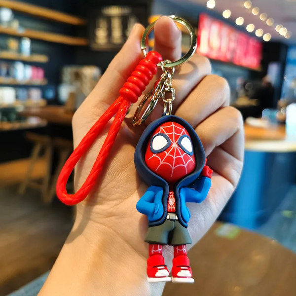 Marvel Spider Man söpö nukke avaimenperä toimintahahmot Avengers Captain America heiluri lelut Kawaii laukku auto avaimenperä syntymäpäivälahjat kunnioitettu - Styles G