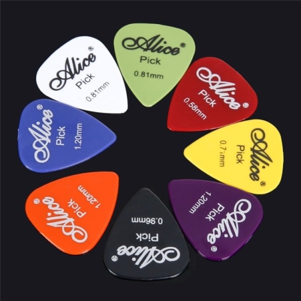 10-Pack - Guitar picks - Elektrisk guitar / El-bas - Flere tykkelser multicolor