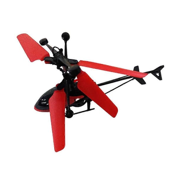Leksak Induktionsflygplan Flygande Helikopter Snabbdrönare Leksaker BLÅ COD KK5555-Bra Helicopter Red