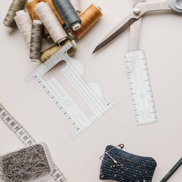 9 stk. akryl patchwork lineal sæt til quiltning, syning og broderi, plastik quilteskabeloner