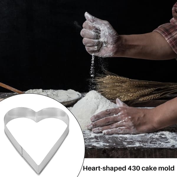 5 stk. hjerteformet udstikkersæt Valentinsdag udstikker i rustfrit stål hjerteudstikker Valenti