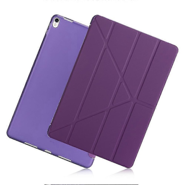 Origami Stativ Läder Smart Fodral för iPad Air 10.5 (2019) / Pro 10.5 tum (2017) Purple