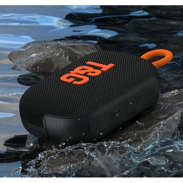 Langaton ulkokäyttöön tarkoitettu Bluetooth-kaiutin, mini-hifi-kaiutin urheiluun ja pyöräilyyn (musta).