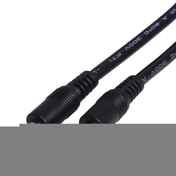 DC Strømstik Kabel 5.5 x 2.1mm Han til 5.5 x 2.1mm Han Adapter Konnektor Ledning 1m