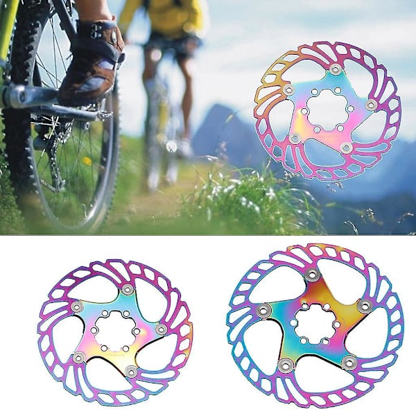 Värikäs polkupyörän jarrujäähdytyslevy MTB maantiepyörä kelluva roottori jäähdytä sateenkaaren roottorit 140/160/180mm 140mm