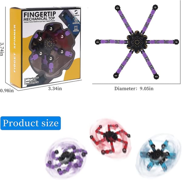 4-pakning morsomme sensoriske fidget-spinnere fingerleke