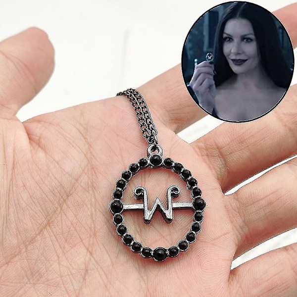 Wednesday Addams Family Morticia Necklace Cosplay Pendant Gothic Unisex Choker Jewelry Accessories