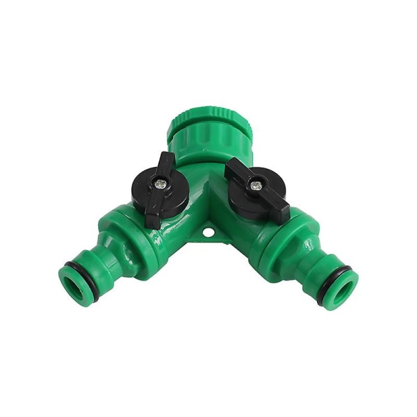 Haveslangerørsplitter Adapterstik Adapterkontakt Havevanding Drypvandingsslangerør (2 stk, grøn)