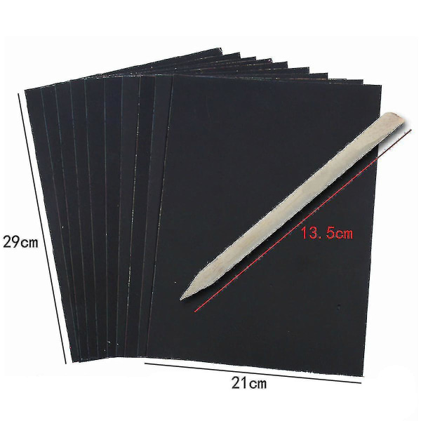 Scratch Paper, 10 stk Rainbow Magic Scratch Art Accessories