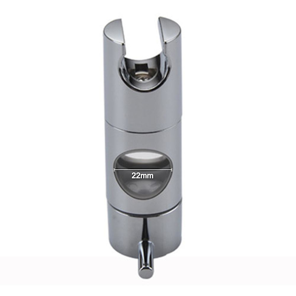 Justerbar dusjhodeholder for glide skinne, universell 19/22/25mm O.d. skinnehodebrakettholder for glide skinne skyveklemme baderomserstatning 360 grader 22mm