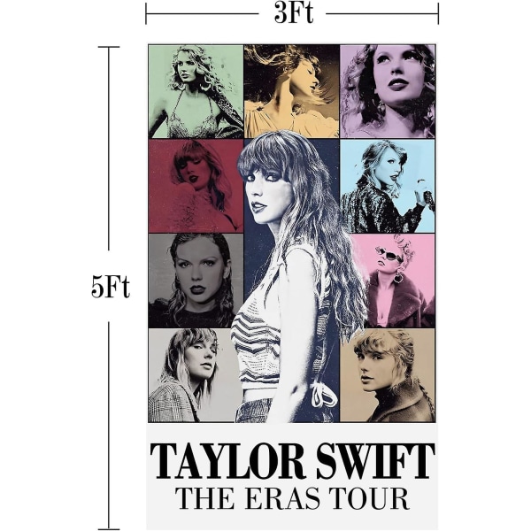 Taylor Music Tapestry Flag 3x5 Ft Berømt musiker Koncertalbum Plakat College Dorm Tapestry Væghængende boligindretning