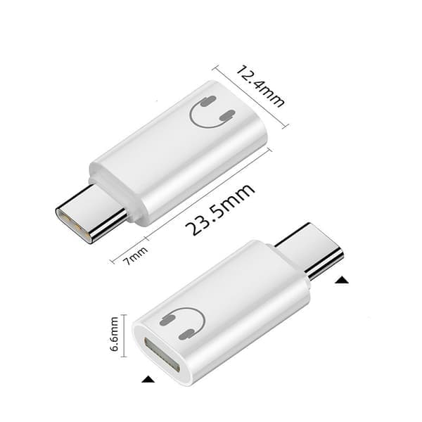 Lightning hunn til USB-C hann hodetelefonadapter - Forbedret lydkvalitet og rask lading for enhetene dine