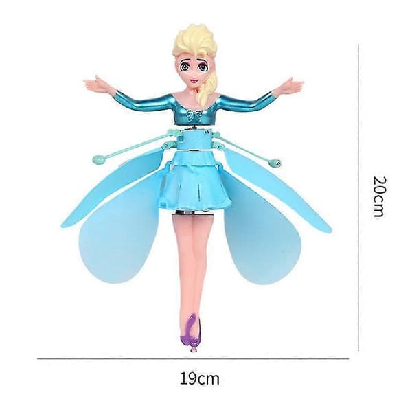 Leksak Induktionsflygplan Flygande Helikopter Snabbdrönare Leksaker BLÅ COD KK5555-Bra Induction Ice Princess