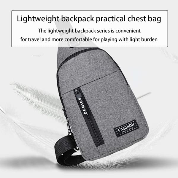 Crossbody taske Brysttaske Grå Grey