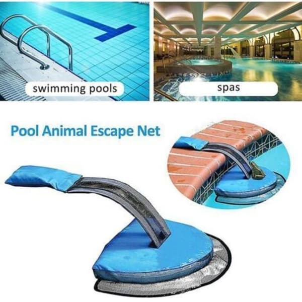 Flydende redningsrampe til dyr – Holdbar plast – Passer til alle pools – Forebyggelse af drukning