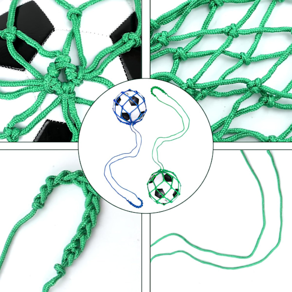 2 stk. Fodboldkickernet, bærbar fodboldtræner kaste net fodbold sparkende net fodbold træningsudstyr til børn unge voksne