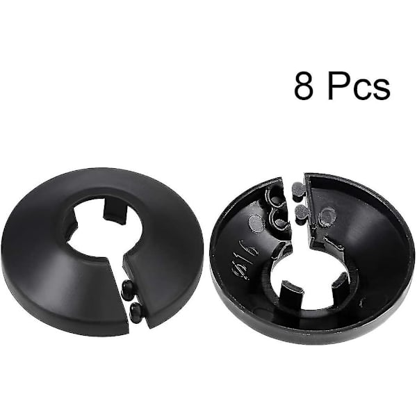 16mm putken suojakoriste PP-jäähdyttimen peitelevy vesiputken seinäpeite musta 8 kpl