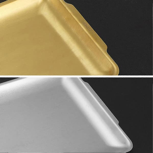 Bakplåt Säker Multifunktionell 304 Rostfritt Stål Värmebeständig Solid Rostfri Bakplåt för Kök Silver S