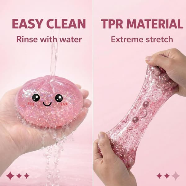 Dumpling Squishies Mystery Box, Blødt Dumpling Stressaflastende Sanselegetøj til Voksne pink