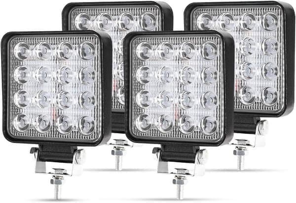 \"QD\" x 48W LED arbeidslys, firkantet frontlys 12V 24V langdistanse LED H