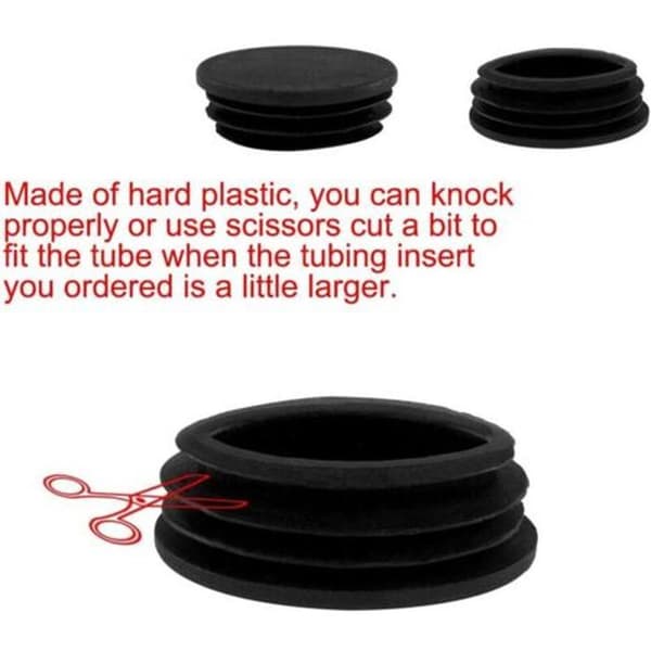 20-pack ovala plastlock för trädgårdsstolsben, rör, bord och andra möbler – 20 x 40 mm