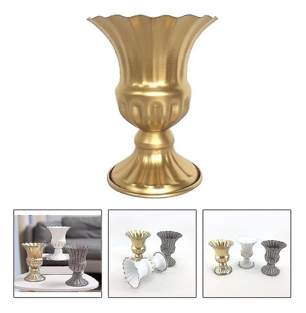 Elegant Retro Metall Blomvas Retro Metall Blomvas (guld) (1 st)