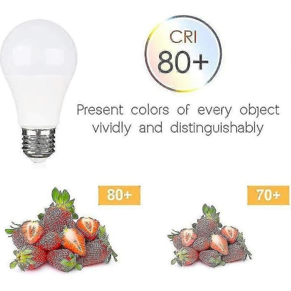 E27 9W LED-lampor, kallvit 6000K, motsvarande 75W halogen, 12V, 12V/24V strömförsörjning, 4-pack.