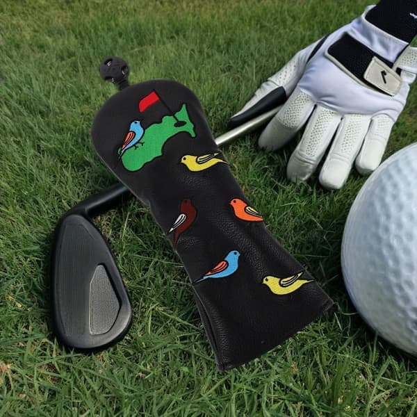 PU Vattentät Golf Mallet Putter Headcover Plyschfoder, Svart Golfklubbskydd för Utomhusbruk