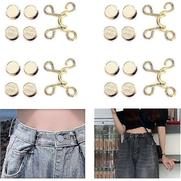 20 stk justerbar midje spenne forlengersett jeans forlenger midje forlenger knapp for bukser justerbar jean knapp perfekt passform øyeblikkelig knapp