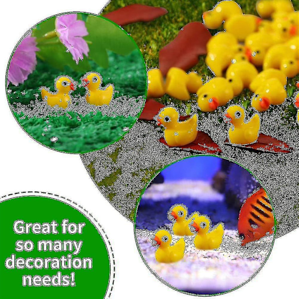 200 stk. Mini Gule Ender Andunger Små Ender Hage Landskap Akvarium Dukkehus Potteplanter Dekorasjon Yellow 200 PCS