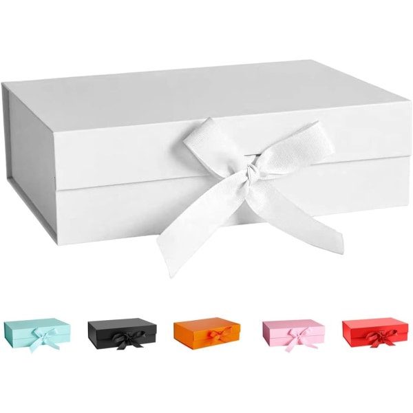 Presentförpackning med lock för presenter, 26 * 19 * 8 cm, med band och magnet, Hanukkah, fars dag, bröllop, födelsedagar, brudgumspresenter, förlovningar