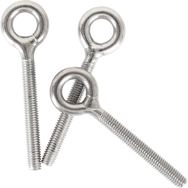 M6 304 Rustfritt Stål Lang Ring Skrue Gjengestang Ring Bolt 10stk