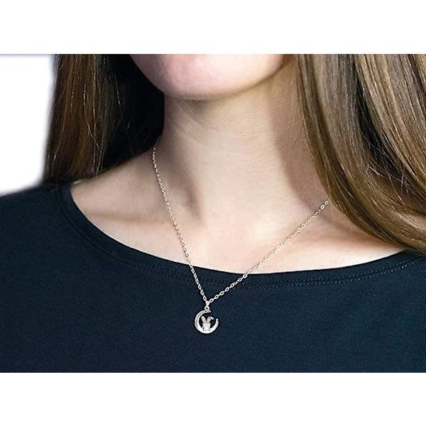 Halvmånehänge Halsband Roséguld Silver Crystal Crecent Bunny Halsband För Kvinnor Flickor Påsk Smycken Present Till Kaninälskare