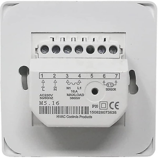 Manuel elektrisk gulvvarmetermostat med AC 220v M5 .16A probe, mekanisk gulvvarmetermostatstyring [energiklasse A+++]